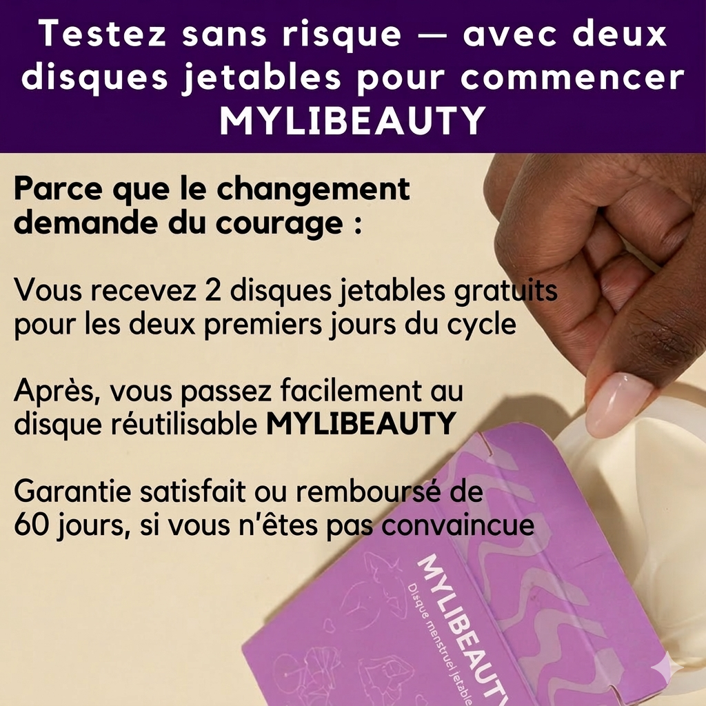 MYLIBEAUTY - Disque Menstruel avec Languette