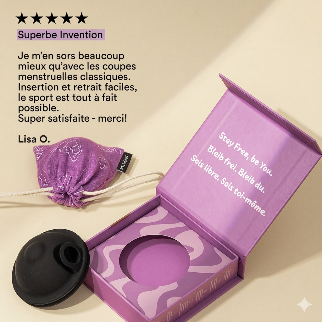 MYLIBEAUTY - Disque Menstruel avec Languette
